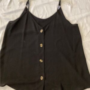 Button-Up Spaghetti Adjustable Strap Top (NWOT)